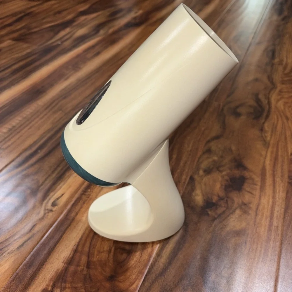 Vintage Dixie Cup Dispenser 5oz Cup Countertop Stand Retro Beige Blue/Green